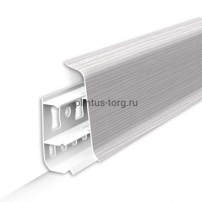 Плинтус напольный Деконика 55мм Ясень бьянко 55x21x2200мм, 255