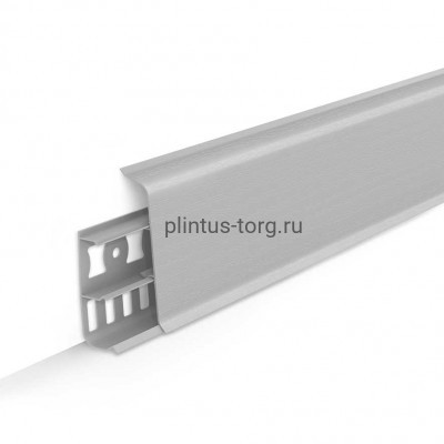 Плинтус напольный Деконика 70 мм Светло-серый 002, 70x22x2200мм