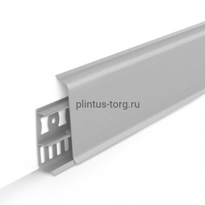 Плинтус напольный Деконика 85 мм Светло-серый 002, 85x22x2200мм