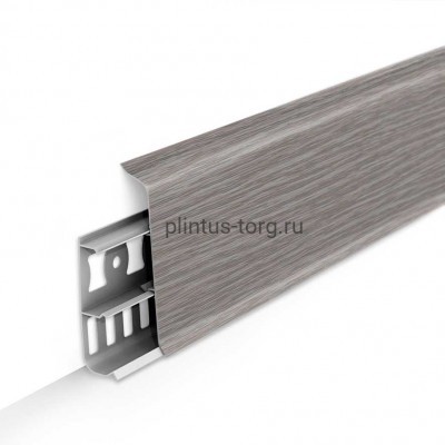 Плинтус напольный Деконика 85 мм Дуб пепельный 210, 85x22x2200мм