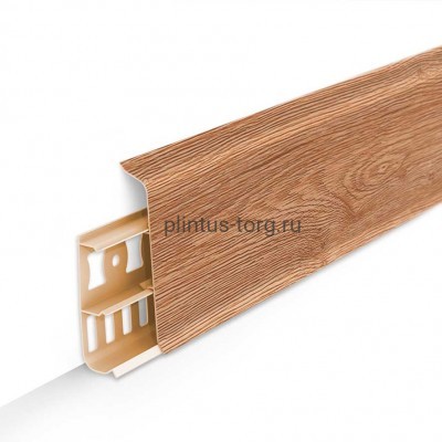 Плинтус напольный Деконика 85 мм Дуб янтарный 221, 85x22x2200мм
