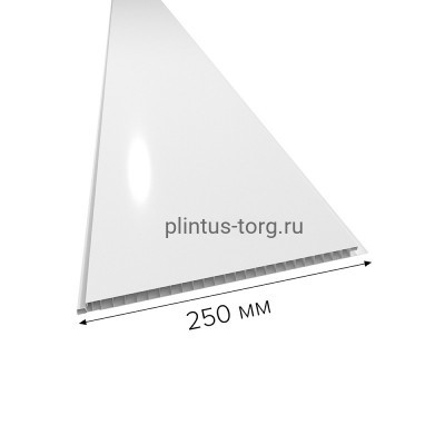 Панель пластиковые стеновая Идеал Белая глянцевая, 250x8x2700мм 001-0-БЕЛ-Г-2700 350